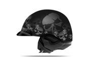 Zoan Helmets Route 66 Half Helmet Gho St Blk slv Xxs 031 222