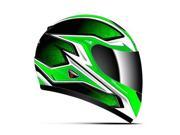Zoan Helmets Thunder Youth M c Helmet Green Medium 223 151