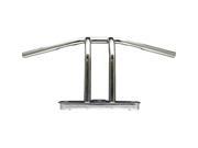 West eagle Pullback Riser Bar W dimples Stainless polished 1 0789