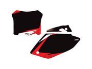 Factory Effex Pre cut Graphic Number Plate Kits plt Crf450 Black