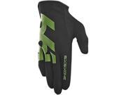 SixSixOne Comp Full Finger Glove Black Green XL