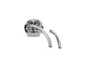 V twin Manufacturing Chrome Skull Mirror With Billet Stem 34 0111