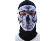 Zan Headgear Balaclava Coolmax Extreme Fullmask B W Skull Wbc002nfme