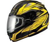 G max Gm64s Modular Helmet Carbide Black yellow L G2641236 Tc 4