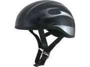 Afx Fx 200 Slick Beanie style Half Helmet Fx200s Black W sil 0103 0931