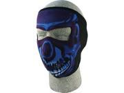 Zan Headgear Full Face Mask blue Chrome Skull Wnfm024