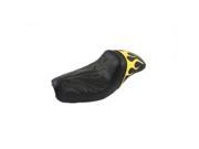 V twin Manufacturing Gunfighter Seat Yellow Flame Style 47 0856