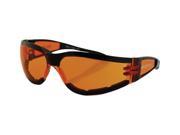 Bobster Eyewear Shield Ii Sunglasses Black W amber Lens Esh202