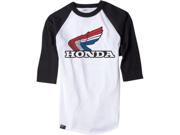 Factory Effex Baseball T shirts Tee Bb Honda Vint Wt blk Large