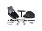 V twin Manufacturing Black Leather Solo Seat With Mount Kit 47 0549