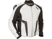 Fly Racing Apex Leather Jacket White black Sz 50 5213 478 701~50