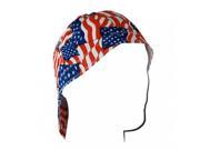 Zan Headgear Welders Cap Cotton Wavy American Flag Size Cpw265l