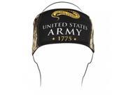 Zan Headgear Headband Polyester U.s. Army Camo Logo Hb702