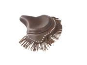 V twin Manufacturing Brown Deluxe Solo Seat With Fringe Skirt 47 0749