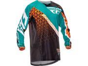 Fly Racing Kinetic Trifecta Jersey Black teal Ys 369 428ys
