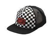 100% Hat Checkers Trucker Black 20048 001 01