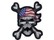 Lethal Threat Embroidered Patches Usa Skull Small Lt30092