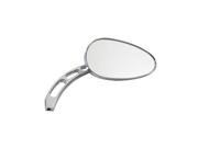 V twin Manufacturing Oval Mirror Chrome With Billet Slotted Stem