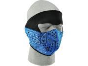 Zan Headgear Full Face Mask blue Paisley Bandanna Wnfm063