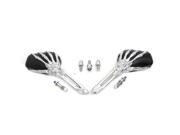 V twin Manufacturing Skeleton Mirror Set With Bone Shaped Stems Chrome