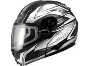 G max Gm64s Modular Helmet Carbide Matte Black white 2xl