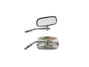 V twin Manufacturing Ride Free Mirror Set Gold Inlay 34 1235
