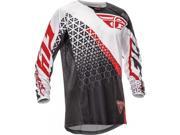 Fly Racing Kinetic Trifecta Jersey Black white red Yl 369 424yl