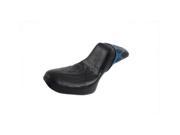 V twin Manufacturing Gunfighter Seat Teal Flame Style 47 0588