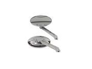 V twin Manufacturing Oval Mirror Set Chrome 34 1575