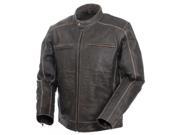 Camoplast Mossi Mens Nomad Premium Leather Jacket Distressed Brown