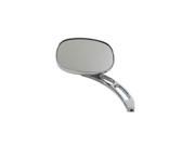 Oval Vision Deep Dish Mirror With Billet Stem Chrome 34 0348