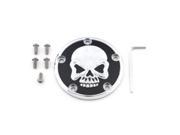 V twin Manufacturing Skull Design 5 Hole Ignition System Cover Chrome