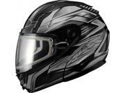 G max Gm64s Modular Helmet Carbide Gloss Black dark Silver S