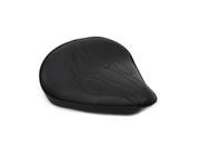 V twin Manufacturing Black Solo Seat With Flame Stitch Large 47 0059