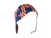 Zan Headgear Welders Cap Cotton Wavy American Flag Size Cpw265m