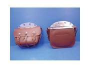 V twin Manufacturing Brown Leather Replica Saddlebag Set 48 3144