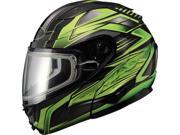 G max Gm64s Modular Helmet Carbide Black green 2xl G2641228 Tc 3