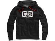 100% Syndicate Mens Zip Front Hoody Black White SM