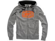 100% Syndicate Mens Zip Front Hoody Gray SM