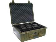 Pelican 1554 Waterproof 1550 Case with Dividers Olive Drab Green