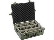 Pelican 1604 Waterproof 1600 Case With Dividers Olive Drab Green