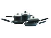 Eurocast Berghoff Professional Cookware Family Set With 3 Glass Lids and Removable Handles. Includes 1.2 Qt Sauce Pan 6.25 3.2Qt Stock Pot 8 9.5 Fry Pa