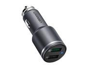 UGREEN Car Charger, 30W 5.4A Dual USB Quick Charge QC 3.0 3A and iSmart 2.4A USB Ports for iPhone X 8 8 Plus 7 6, iPad, Samsung Galaxy S9 S8 S8 plus S7 Note 8,