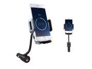 SOAIY 3 In 1 Car Mount Charger Holder Cradle with Dual USB Port 3.1 A Charger and LED Screen Display Voltage and Current for iPhone 6s 6 plus 5s Samsung S7 S6 S