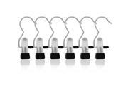Portable Laundry Hook Hanging Clothes Pins Stainless steel Travel Home clothing Boot Hanger Hold Clips Set of 6