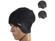 Premium Waterproof Earmuffs Silicone Adult Swim Cap with Ear Pouches to keep your hair health for Men and Women 2 Pack