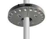 Patio Umbrella Light 3 Level Dimming 28 LEDs Outdoor Patio Umbrella Pole Light Camping Tent Lamp Pole Mounted or Hung Anywhere Battery Operated Silver