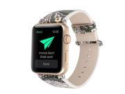 iPM Vintage Leather Replacement Band for Apple Watch 38mm Floral