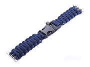 iPM Weave Watch Band with Whistle Flint for Apple Watch 38mm Dark Blue