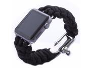 iPM Weave Watch Band with Stainless Steel Clasp for Apple Watch 42mm Black